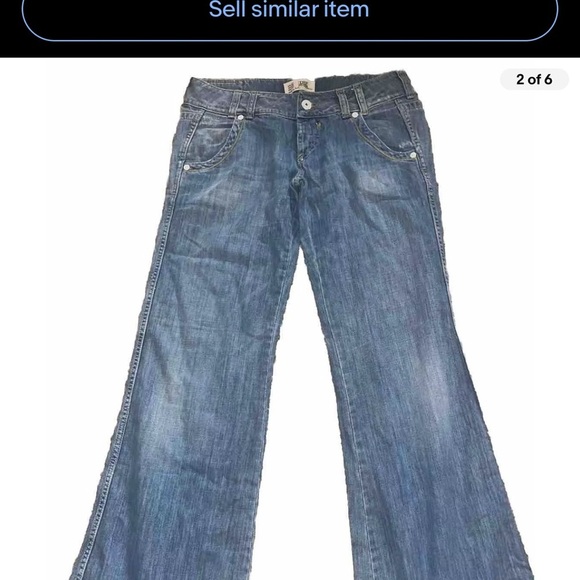 Zara Juniors  Vtg Y2K TRF Denim Rules Boho Flare Jeans Size 8​ - Picture 2 of 6